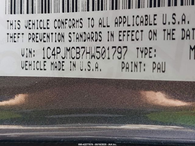 2017 JEEP CHEROKEE 1C4PJMCB7HW501797 Photo 8