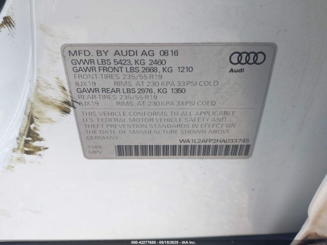 2017 AUDI Q5 WA1L2AFP2HA033745 Photo 8
