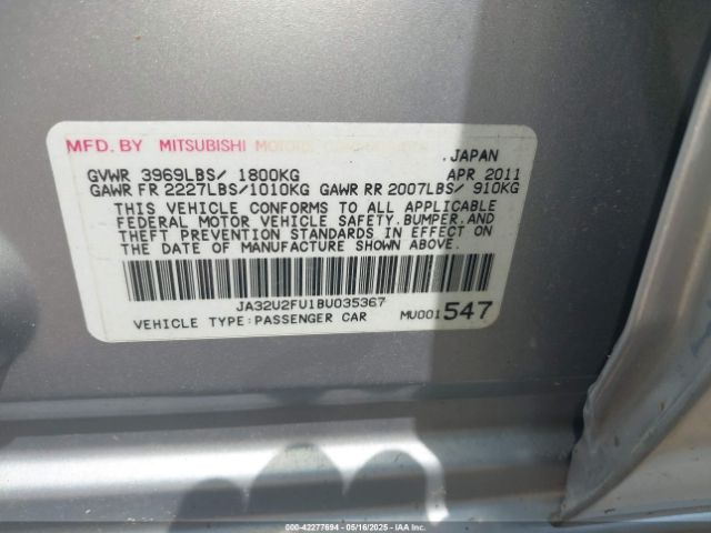 2011 MITSUBISHI LANCER JA32U2FU1BU035367 Photo 8