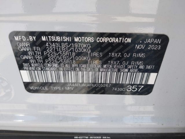 2024 MITSUBISHI OUTLANDER SPORT JA4ARUAU4RU005267 Photo 8