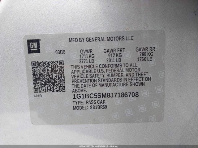 1G1BC5SM8J7186708 Chevrolet Cruze Ls Auto