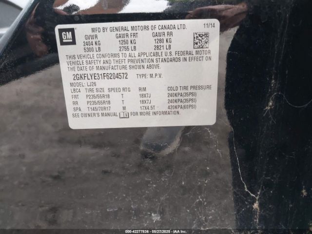 2GKFLYE31F6204572 GMC lfx - sidi, vvt, e85 max, alum