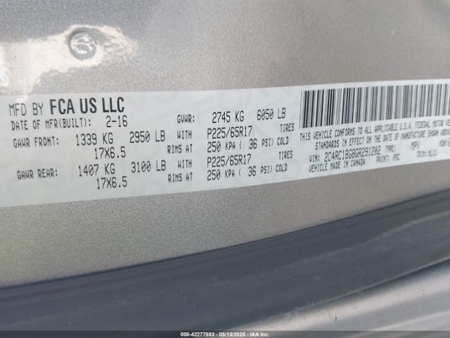 2016 CHRYSLER TOWN & COUNTRY 2C4RC1BG8GR291202 Photo 8