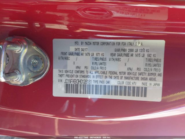2017 FIAT 124 SPIDER JC1NFAEK3H0128181 Photo 8