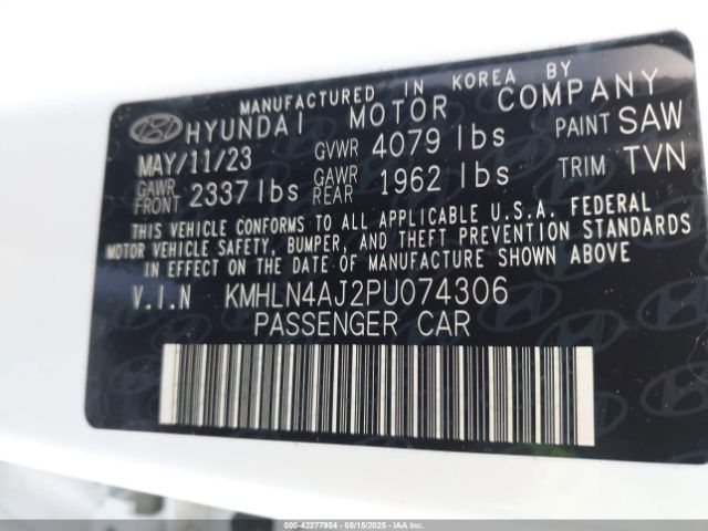 KMHLN4AJ2PU074306 Hyundai Elantra Hybrid Limited