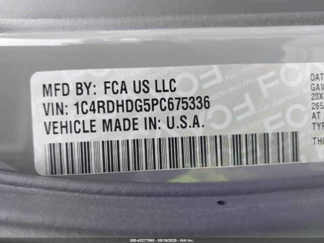1C4RDHDG5PC675336 Dodge Durango Gt Premium Rwd