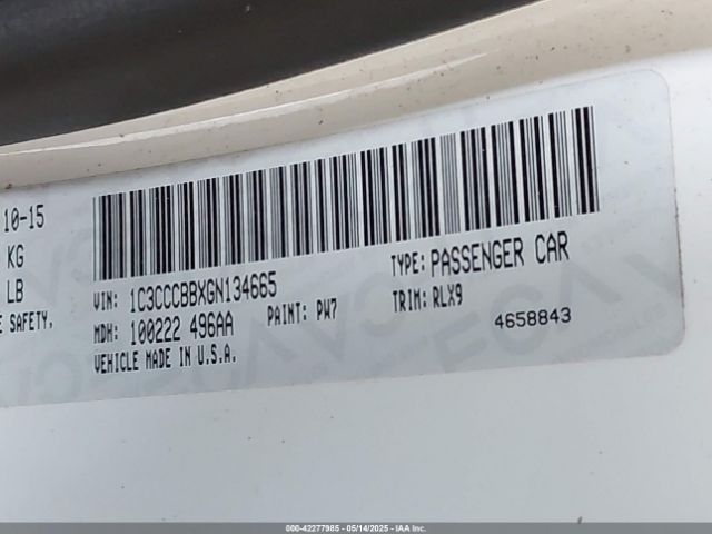 2016 CHRYSLER 200 1C3CCCBBXGN134665 Photo 8