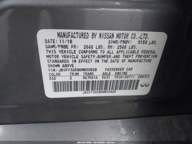 JN1FV7AR9KM800828 Infiniti Q50