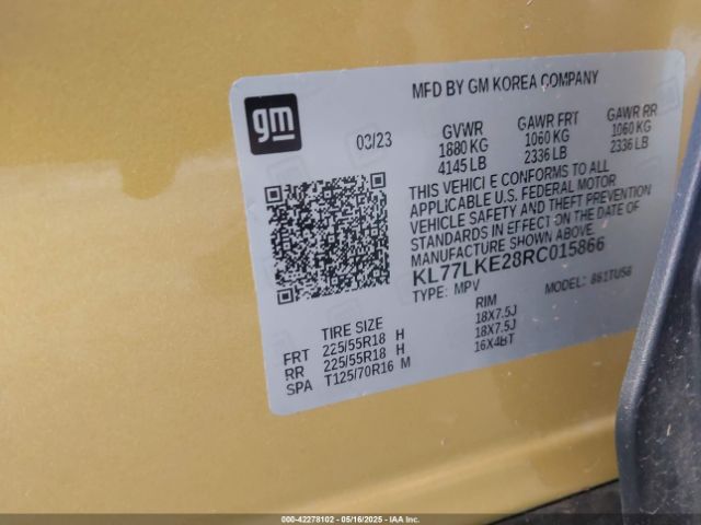 2024 CHEVROLET TRAX KL77LKE28RC015866 Photo 8
