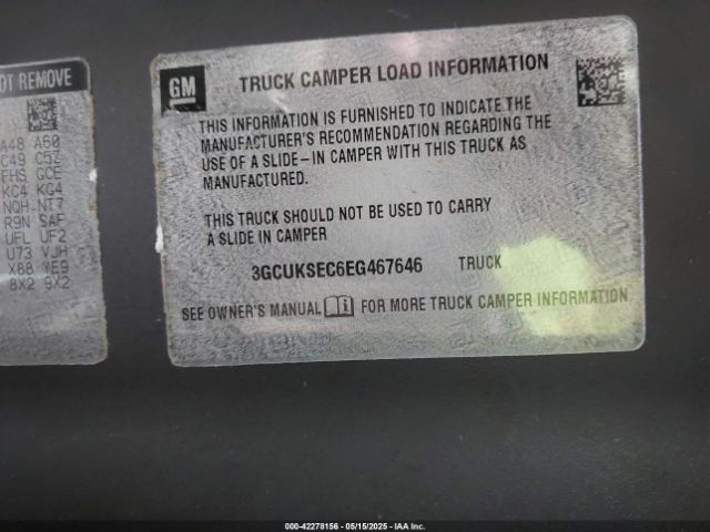 3GCUKSEC6EG467646 Chevrolet Silverado 1500 2lz