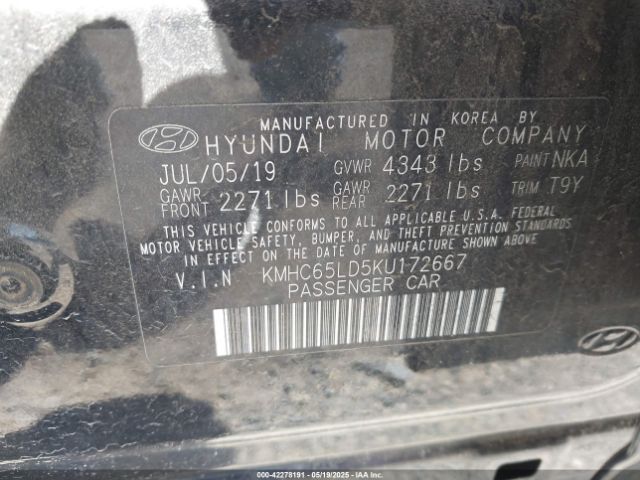 2019 HYUNDAI IONIQ PLUG-IN HYBRID KMHC65LD5KU172667 Photo 8