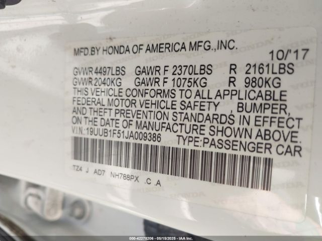 2018 ACURA TLX 19UUB1F51JA009386 Photo 8