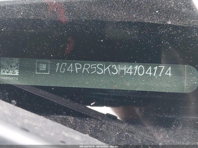 1G4PR5SK3H4104174 Buick lea - sidi: spark ignited direct injection, e85 max, alum