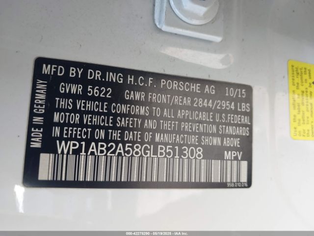 2016 PORSCHE MACAN WP1AB2A58GLB51308 Photo 8