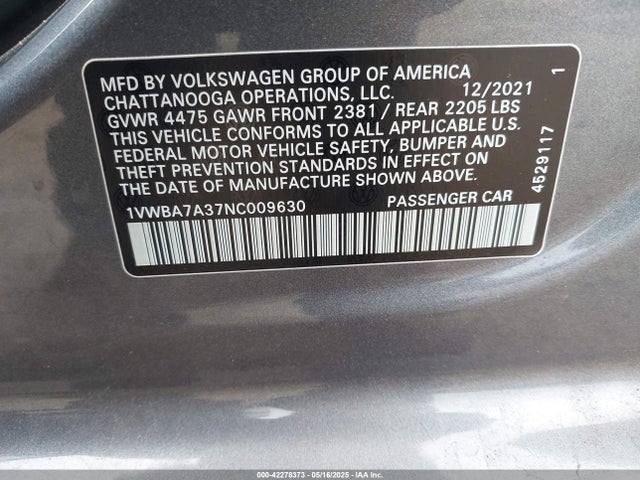 Volkswagen Passat 2.0t Limited Edition 2022 1VWBA7A37NC009630 Image 9