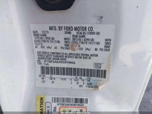 1FTBF2A63EEB19502 Ford F-250 Xl