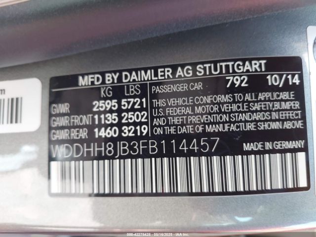 2015 MERCEDES-BENZ E 350 WDDHH8JB3FB114457 Photo 8