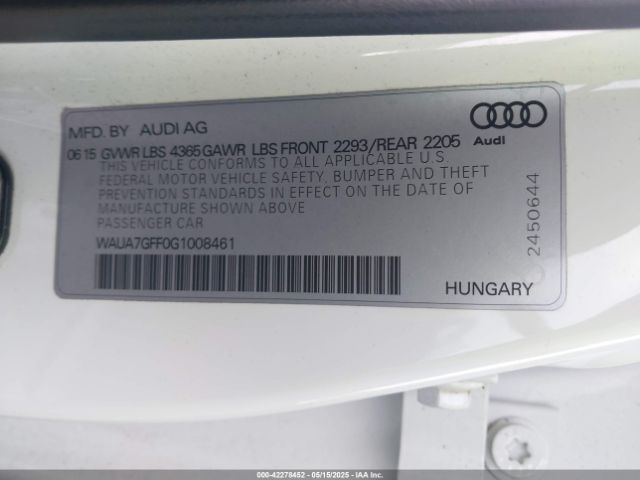 2016 AUDI A3 WAUA7GFF0G1008461 Photo 8