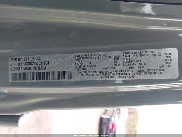 1C4HJXDG2PW531904 Jeep 2023
