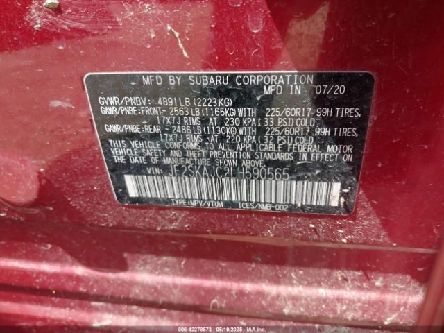 JF2SKAJC2LH590565 Subaru Forester Premium