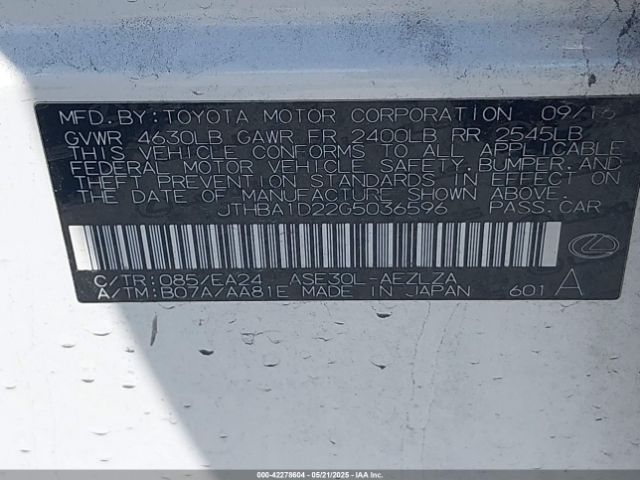 2016 LEXUS IS 200T JTHBA1D22G5036596 Photo 8
