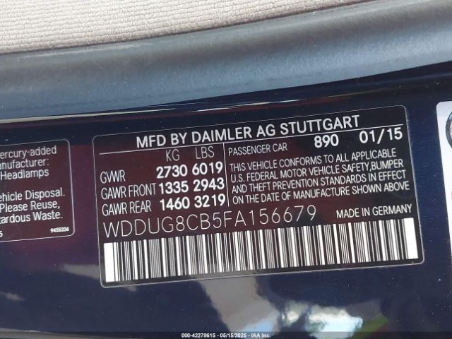 WDDUG8CB5FA156679 Mercedes-Benz 2015