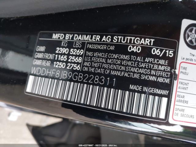 WDDHF8JB9GB228311 Mercedes-Benz E 350 4matic