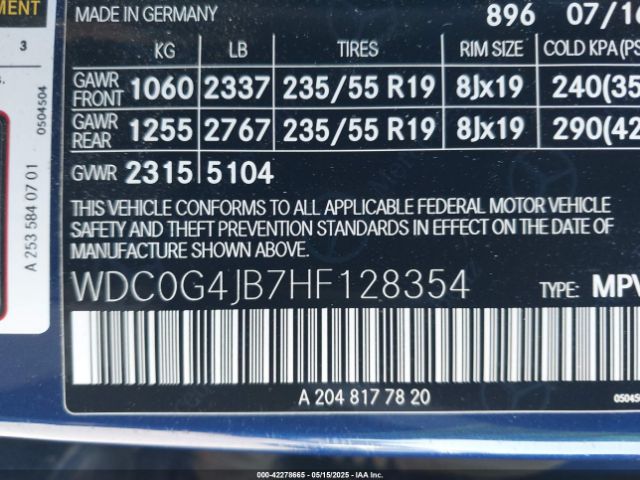 WDC0G4JB7HF128354 Mercedes-Benz GLC 300