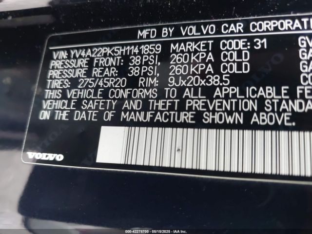 2017 VOLVO XC90 YV4A22PK5H1141859 Photo 8
