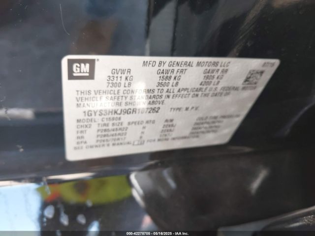 2016 CADILLAC ESCALADE ESV 1GYS3HKJ9GR107262 Photo 8