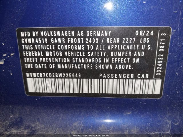 2024 VOLKSWAGEN GOLF R WVWEB7CD2RW225649 Photo 8