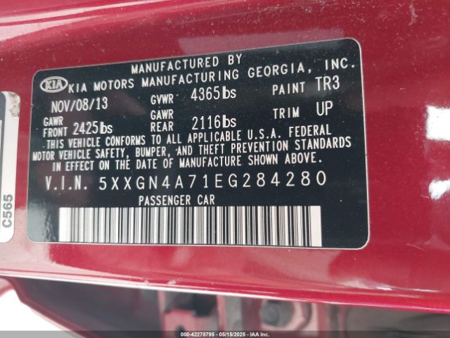 5XXGN4A71EG284280 KIA OPTIMA EX