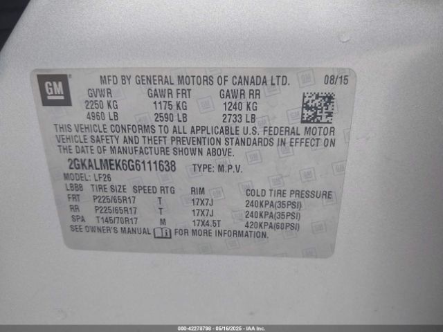 2GKALMEK6G6111638 GMC Terrain Sle-1