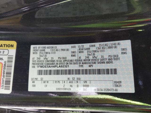 2023 FORD BRONCO 1FMDE5AH4PLA92321 Photo 8