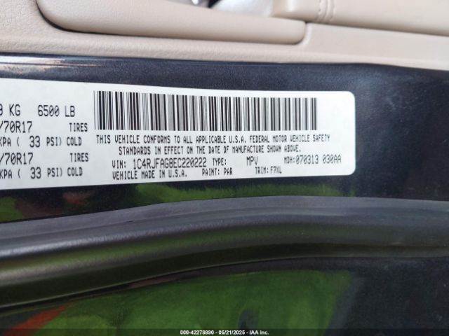 2014 JEEP GRAND CHEROKEE 1C4RJFAG8EC220222 Photo 8