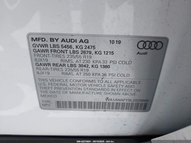 2020 AUDI Q5 WA1ANAFY9L2029945 Photo 8