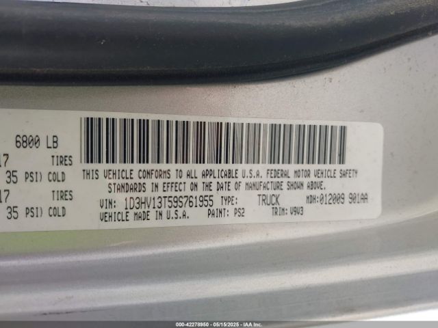 2009 DODGE RAM 1500 1D3HV13T59S761955 Photo 8