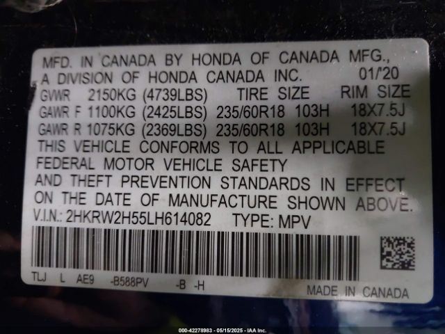2020 HONDA CR-V 2HKRW2H55LH614082 Photo 8
