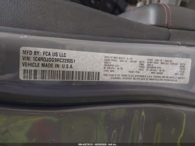 2024 DODGE DURANGO 1C4RDJDG9RC228051 Photo 8