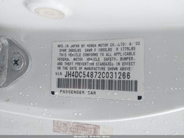 2002 ACURA RSX JH4DC54872C031266 Photo 8