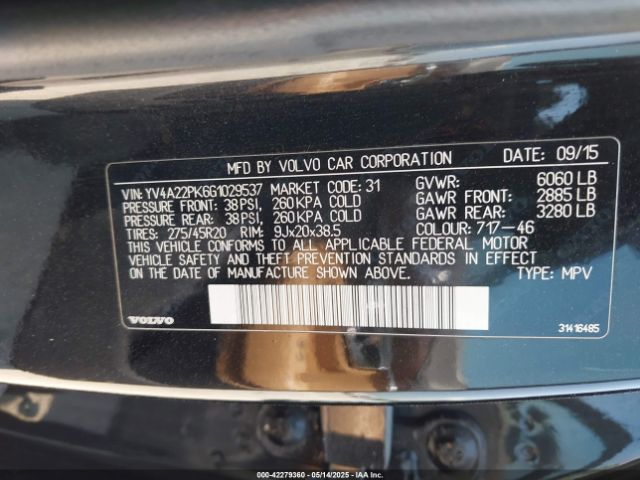 YV4A22PK6G1029537 Volvo Xc90 T6 Momentum