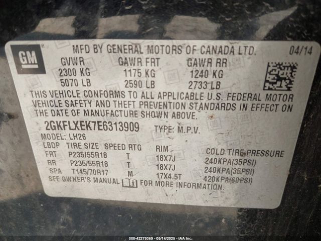 2GKFLXEK7E6313909 GMC Terrain Slt-1