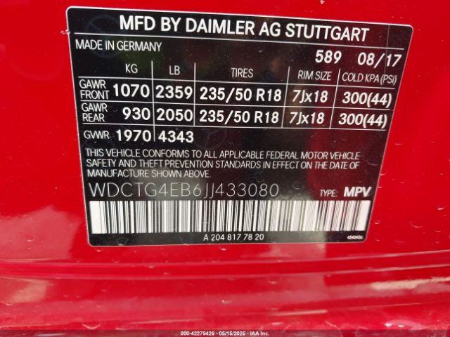 2018 MERCEDES-BENZ GLA 250 WDCTG4EB6JJ433080 Photo 8