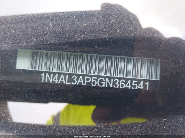 1N4AL3AP5GN364541 Nissan Altima 2.5/2.5 S/2.5 Sl/2.5 Sr/2.5 Sv