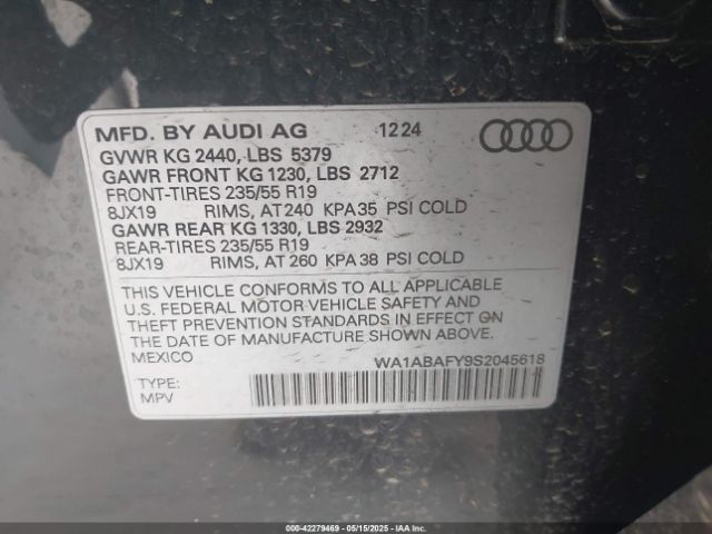 2025 AUDI Q5 WA1ABAFY9S2045618 Photo 8