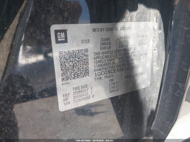 1GCGSCEA0K1105615 Chevrolet Colorado Lt