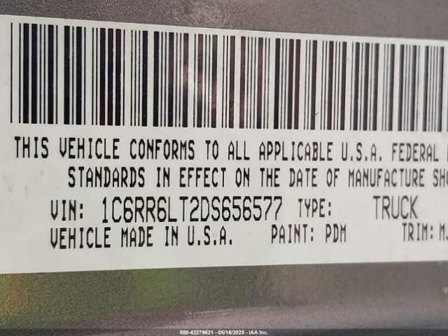 2013 RAM 1500 1C6RR6LT2DS656577 Photo 8