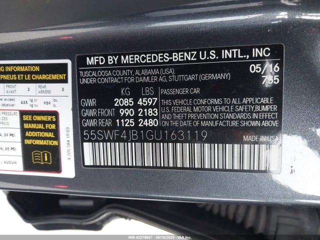 Mercedes-Benz C-Class 2016 55SWF4JB1GU163119 Image 9