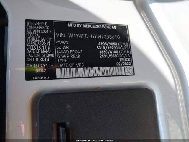 2022 MERCEDES-BENZ SPRINTER 2500 W1Y4EDHY6NT088610 Photo 8