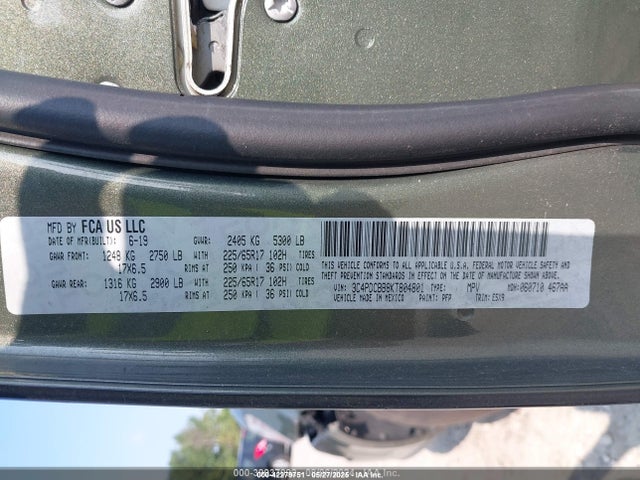 42279751 :رقم المزاد ، 3C4PDCBB8KT804801 vin ، 2019 Dodge Journey Se مزاد بيع